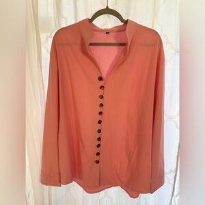 Men’s SALMON 🐟 Casual Linen Shirt | XL